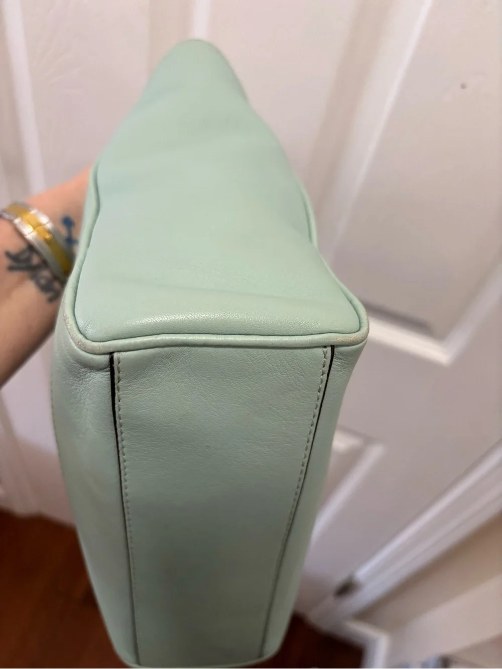 Coach Legacy Leather Mini Tanner (2012) 48894 in Mint/Pistachio w Crossbody EUC